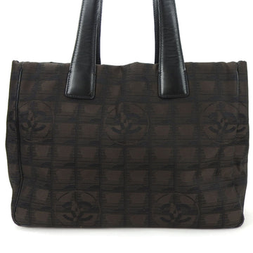 CHANEL tote bag New Line No. 9 Tote PM Maron Brown Jacquard Nylon Leather Coco Mark Women's brown