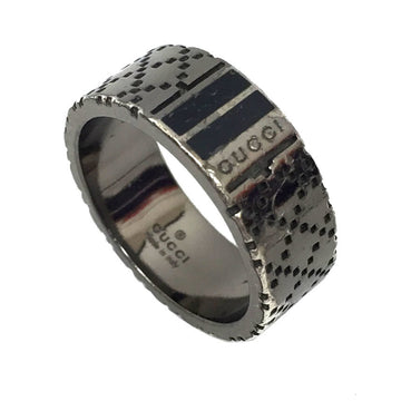 Gucci Diamante ring notation size 19 smoked silver AG925