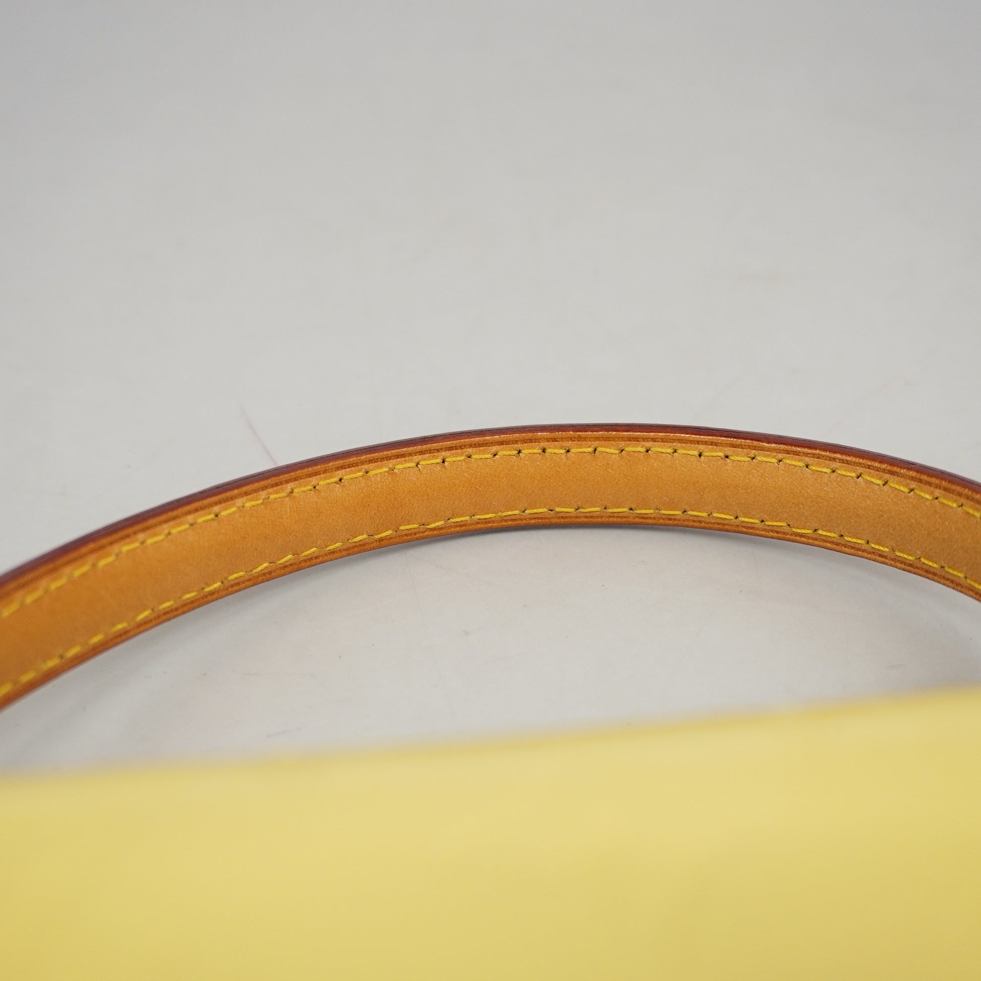 3ae5361] Auth Louis Vuitton Handbag Monogram Vernis Spring Street M91068  Lime Yellow