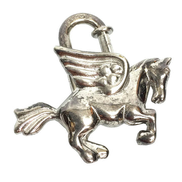 HERMES Pegasus Cadena bag charm 1993 limited edition silver color key holder pendant top