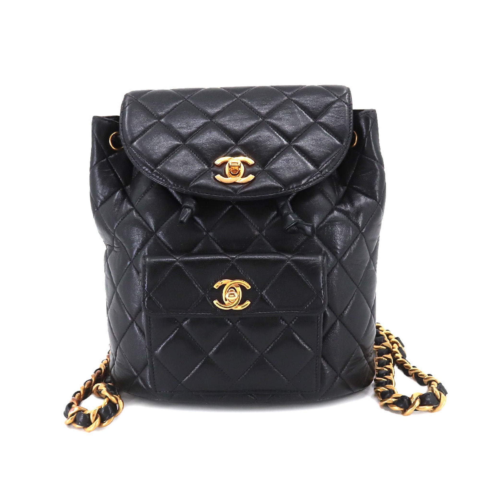 Chanel White Quilted Aged Leather Small Duma Backpack Bag
