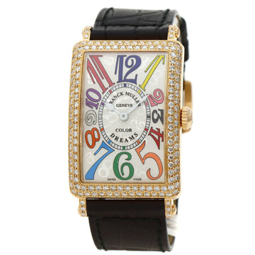 Franck Muller 952D Long Island Color Dream Watch K18 Pink Gold Leather Diamond Men's FRANCK MULLER