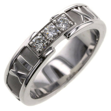 TIFFANY ring atlas 3P K18 white gold diamond upper part 8.5 lower 9.5 Lady's &Co.