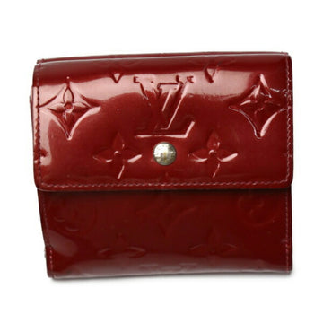 LOUIS VUITTON With card pocket Vernis W hook Pomme d'Amour M93576  Rouge bifold wallet LV