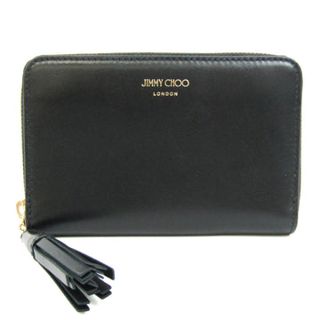 JIMMY CHOO Women,Men Leather Middle Wallet [bi-fold] Black