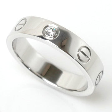 CARTIER K18WG White Gold Mini Love 1P Diamond Ring B4050548 48 4.3g Ladies