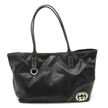 Gucci Guccissima Micro Black Leather Unisex Boston Bag 449646