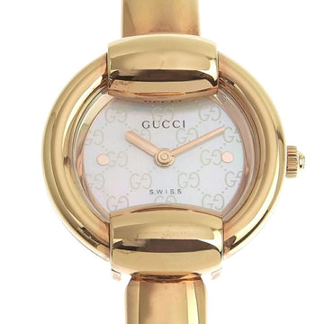 Gucci GG Logo Bangle Watch Women's Quartz Battery Shell Dial YA015519 1400L