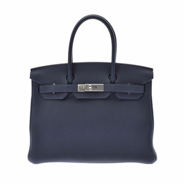 Hermes Birkin 30 Blue Nui Y Engraved (around 2020) Ladies Togo Handbag