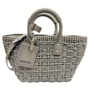 BALENCIAGA Bistro Basket XS Handbag Shoulder Bag 671342 Gray Ladies with Strap