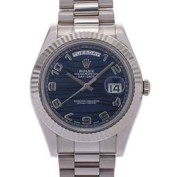 ROLEX Day Date 2 218239 Men's WG Watch Automatic Blue Dial