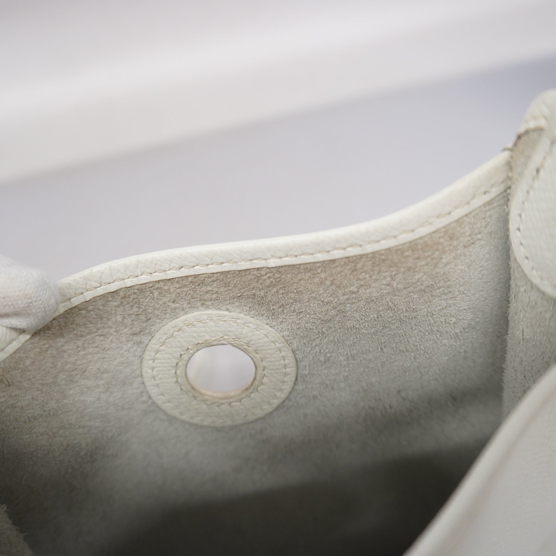 Hermes Vespa TPM H Engraved Vo Epson Women's Shoulder Bag White in 2023