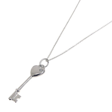 TIFFANY Heart Key 1P Diamond Necklace Silver Women's &Co.