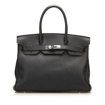 HERMES Birkin 30 Handbag Black Togo Ladies