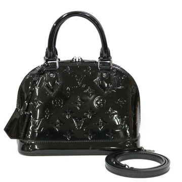 LOUIS VUITTON Shoulder Bag Monogram Verni Handbag Noir Manietic Alma BB M90063 Ladies