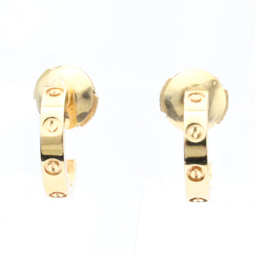 CARTIER Mini Love Earrings No Stone Pink Gold [18K] Half Hoop Earrings Pink Gold