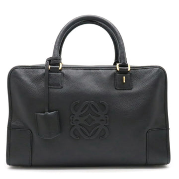 LOEWE Amazona 36 Anagram Handbag Boston Bag Leather Black