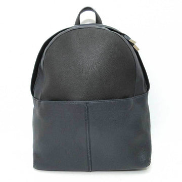 DIOR HOMME Bag Backpack Dark Navy Blue Rucksack Logo Men's Leather DiorHOMME