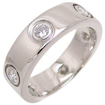 CARTIER #50 Love Full Diamond Women's Ring B4026050 750 White Gold No. 10.5