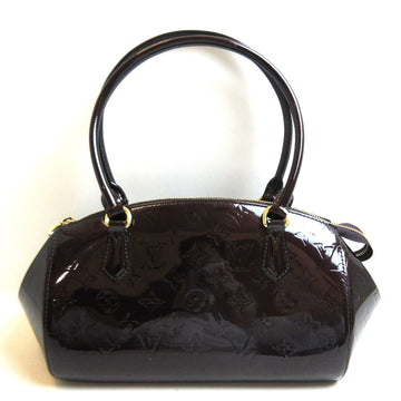 LOUIS VUITTON Sherwood PM Amaranto Dark Purple Handbag Semi-Shoulder Women's Monogram Verni M91493 LOUISVUITTON