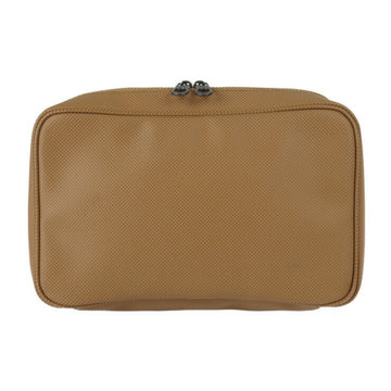 BOTTEGA VENETA second bag 130428 PVC light brown round zipper clutch pouch