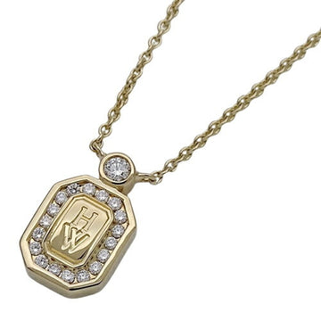 HARRY WINSTON Necklace Ladies 750YG Diamond HW Yellow Gold Polished