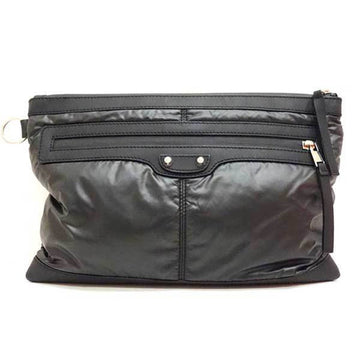 Balenciaga Bag Clutch Second Nylon x Leather Black 273022 Men's Women's BALENCIAGA
