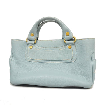 CELINEAuth  Boogie Bag Women's Leather Handbag Light Blue