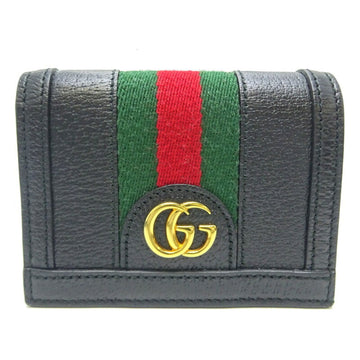 GUCCI Ophidia GG Women's Coin Case 523155 Supreme Black/Ebony [Green x Red]