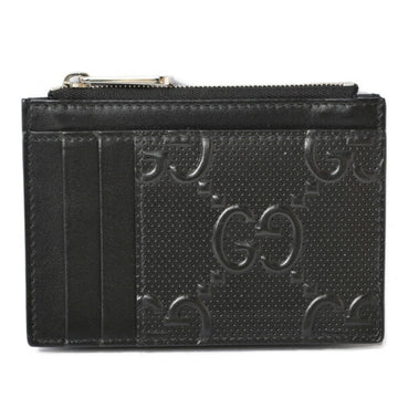 GUCCI Coin Case Card  Wallet Purse GG Signature Embossed 657570 1W3AN 1000 Pass