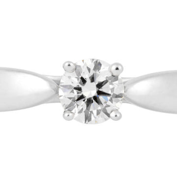 TIFFANY & Co Diamond 0.20ct [I / VS1 3EX] Harmony Solitaire Ring Pt950 # 7.5