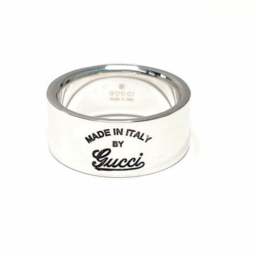GUCCI Logo Ring Silver 925 16.5 Men's
