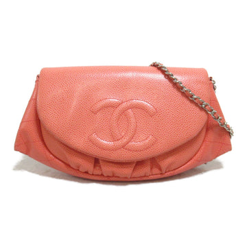CHANEL Chain wallet Pink Caviar Skin [Grained Calf]