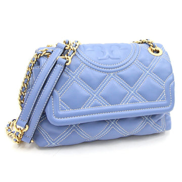 TORY BURCH shoulder bag Fleming soft contrast stitch convertible 64424 light blue leather chain ladies FLEMING SOFT CONTRAST STITCH CONVERTIBLE