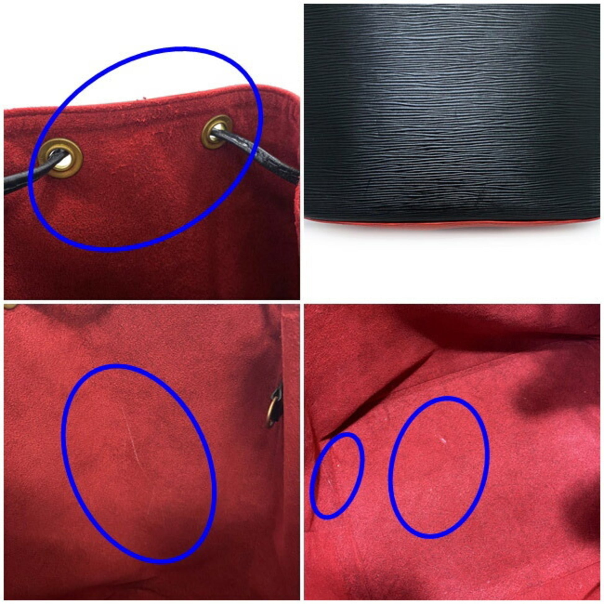 Louis Vuitton Petit Noe Red Black Epi M44172 Leather AK0965 LOUIS VUITTON  Shoulder Bag One Two Tone Ladies