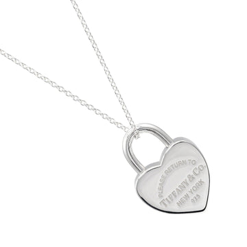 TIFFANY&Co. Return to Heart Lock Necklace 925 Silver Approx. 9.23g Women's