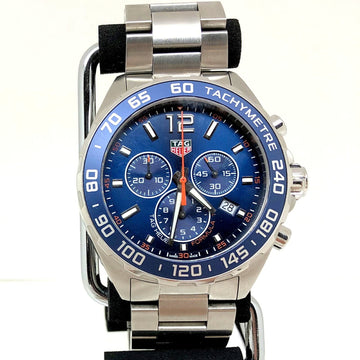 TAG HEUER watch quartz Formula 1 chronograph CAZ1014.BA0842 silver stainless steel blue dial