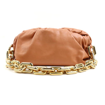 BOTTEGA VENETA Shoulder Bag The Chain Pouch Leather Brown Women's