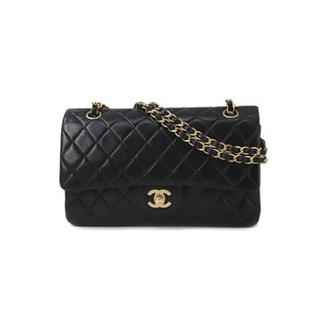 Chanel matelasse 25 chain shoulder bag leather black blue A01112 gold metal fittings vintage Matelasse Bag