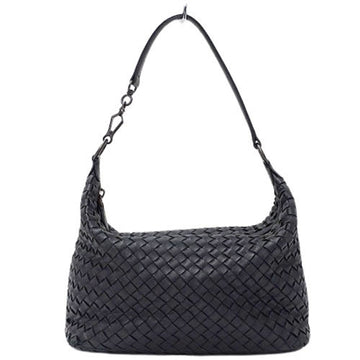 Bottega Veneta bag lady's handbag intrecciato leather black