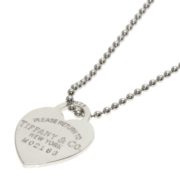 TIFFANY Return Toe Heart Tag Necklace Silver Women's &Co.
