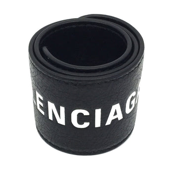 Balenciaga cycle bracelet 469170 black leather