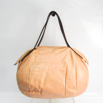 CELINE Women's Leather Handbag Dark Brown,Light Beige