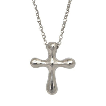 TIFFANY Small Cross Necklace Silver Elsa Peretti Ag 925 &Co. Pendant Top Women's