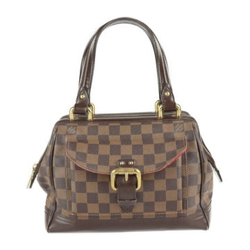 Louis Vuitton Knightsbridge Handbag N51201 Damier Canvas Leather Ebene Shoulder Bag Tote Shopping
