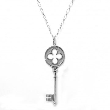 TIFFANY White Gold Clover Key Necklace/Pendant K18WG