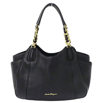 SALVATORE FERRAGAMO Bag Women's Handbag Leather Black Chain
