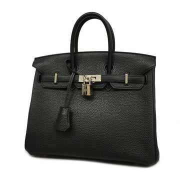 Hermes Birkin Birkin 25 T Stamped Taurillombino Women's Handbag Black
