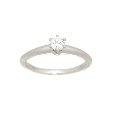 TIFFANY&CO. solitaire diamond 0.22ct E/VS1/EX No. 10 ring Pt platinum Solitaire Diamond Ring