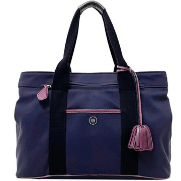Loewe Tote Bag Purple Anagram Tassel Canvas Leather LOEWE Women's Handbag